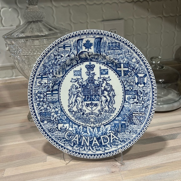 Blue and White Canada Decorative Plate - Picture 1 of 3